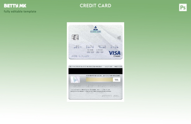 модерен стил на Црна Гора Atlasmont Bank виза шаблон класичен картичка